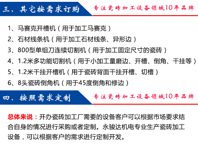 新開辦瓷磚加工廠需要哪些設(shè)備？